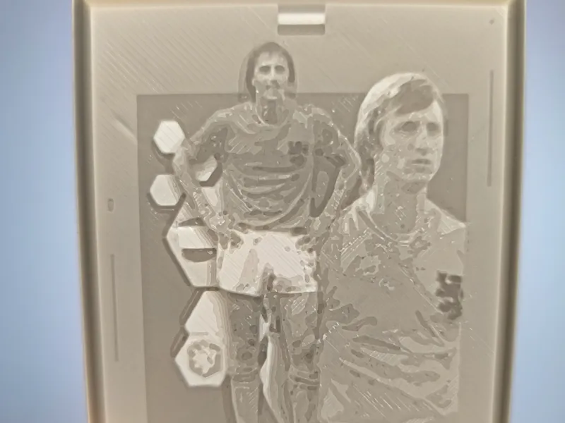 Litofanía 3D de Leyendas del Fútbol Johan Cruyff