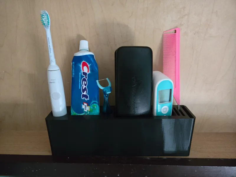 Behind Bathroom Mirror Organizer
