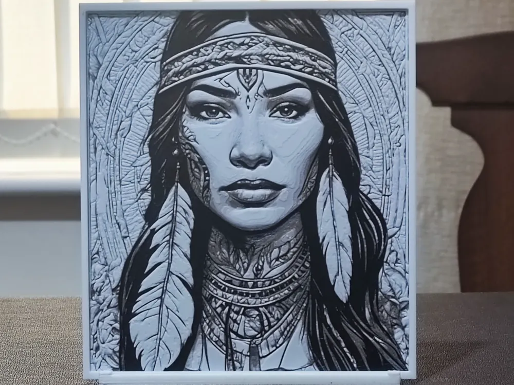 Hueforge Color Setup Pocahontas Grew Up - HueForge 3 Color - Free 3D Print Model - MakerWorld