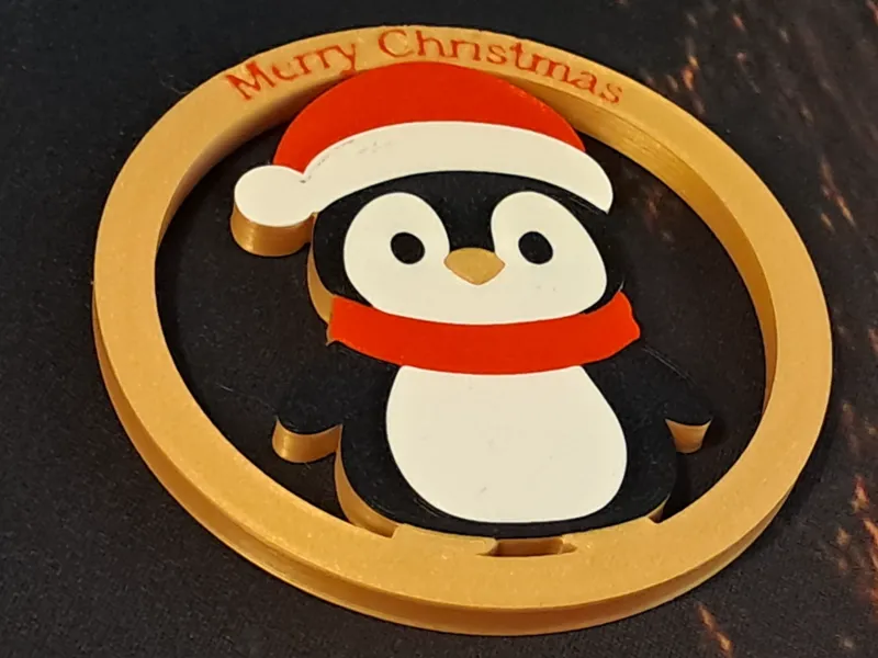 Penguin christmas deco