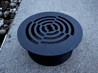 Gitter für 100mm Abflussrohr (Dachentwässerung)