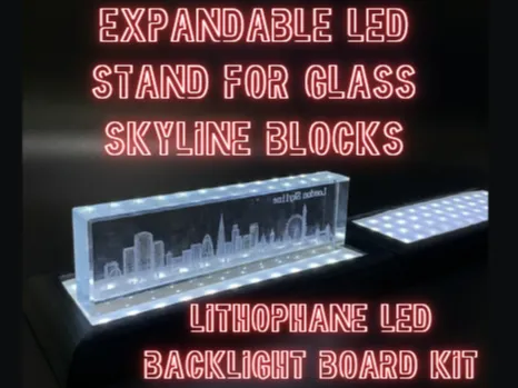 Expandable LED Stand for Glass Skyline Blocks