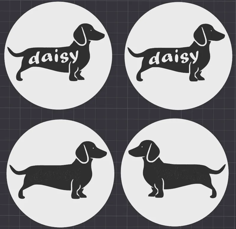Dachshund Dackel Coaster Untersetzer