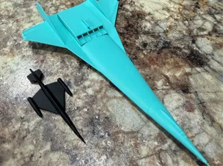 1:400 scale Bartini A-57 and Tysbin R2S