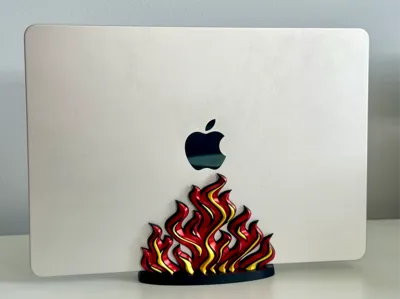 Flaming Laptop Stand with Customisable Width