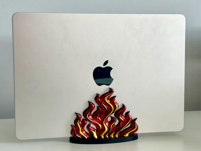 Flaming Laptop Stand with Customisable Width