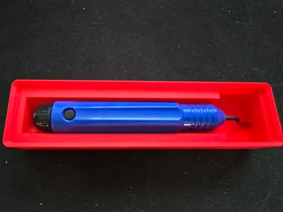 Low profile gridfinity deburring tool holder