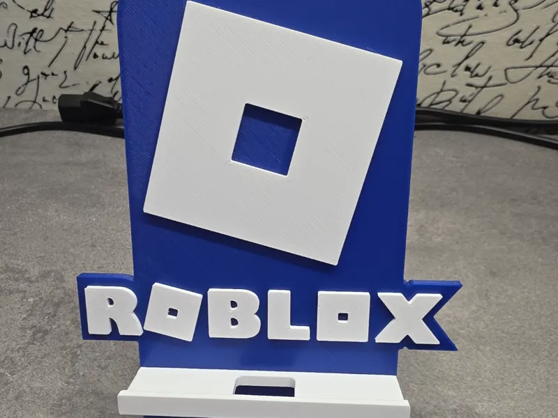 A phone stand for Roblox fans