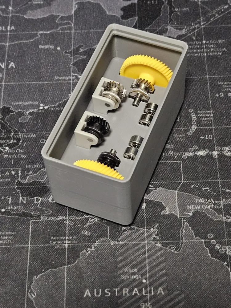 Gridfinity P1S Extruder Gear Assembly bin 2x1x6U - Free 3D Print Model ...