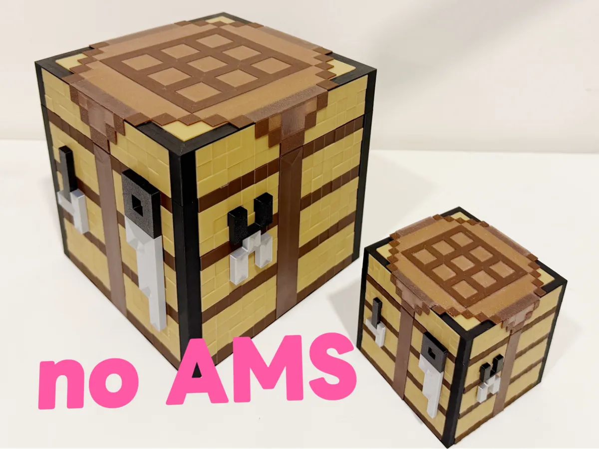Minecraft Crafting Table / workbench no AMS - Free 3D Print Model ...