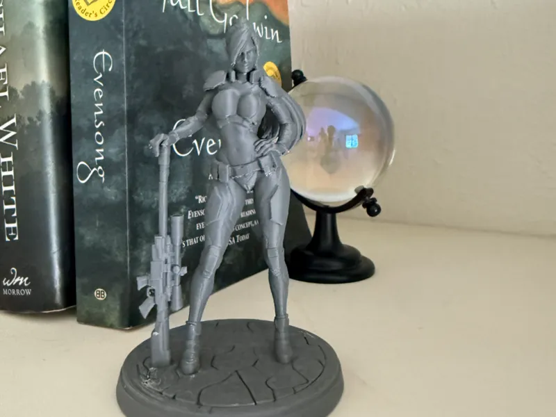 Female Space Marine Sniper - Confident Pose