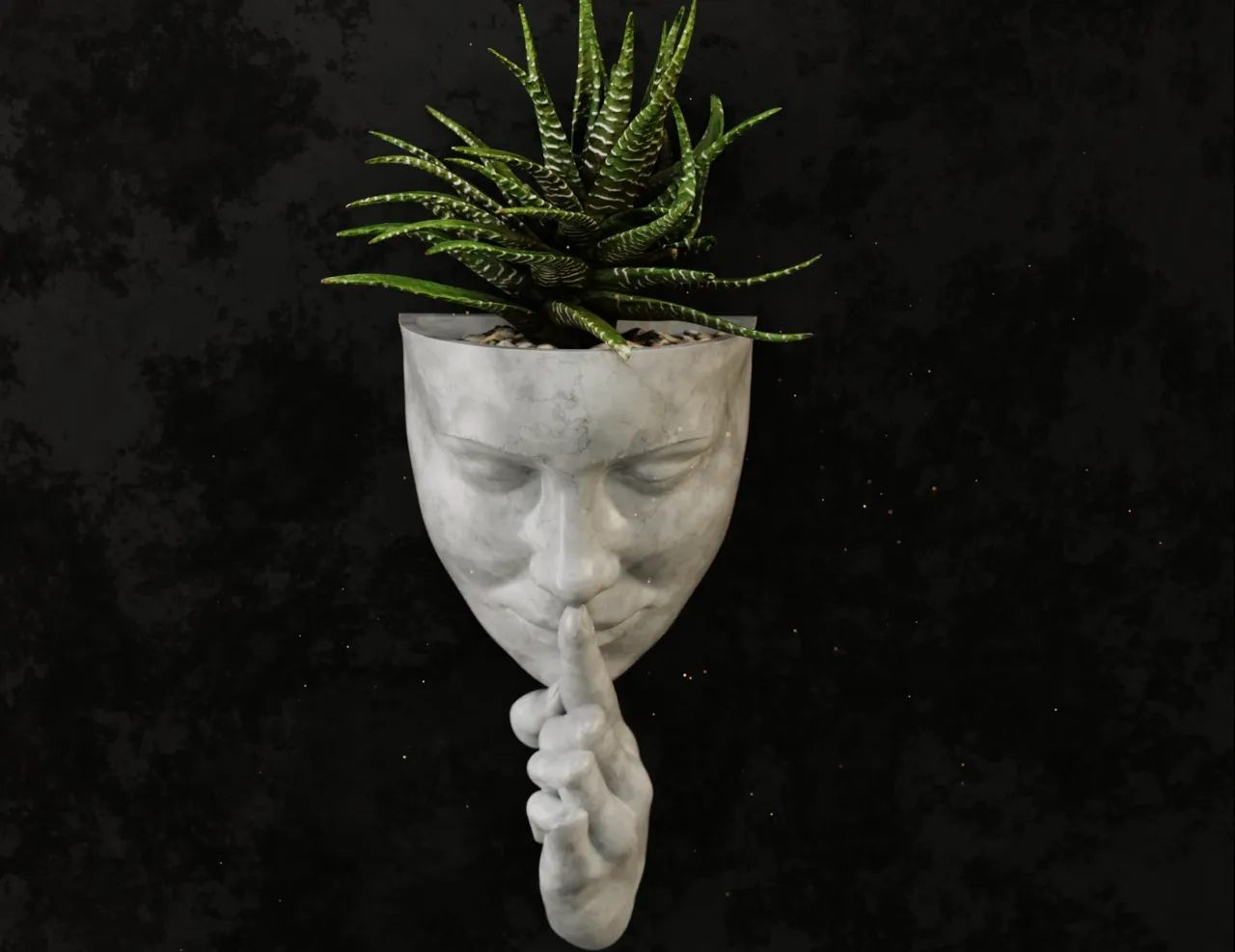 Woman wall flower pot 2 view 4