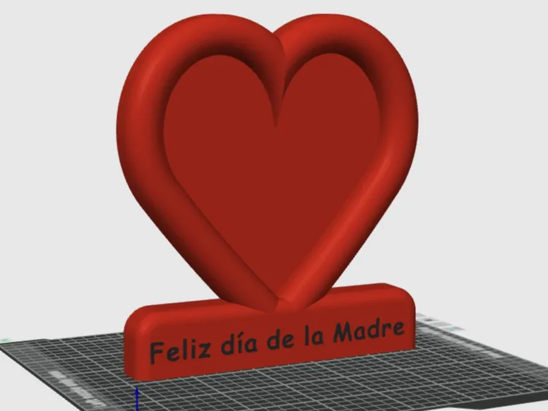 Marco con forma de corazón para día de la madre
