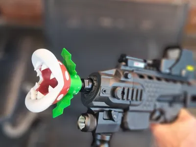 Airsoft Piranha Plant Muzzle Brake 14mm CCW