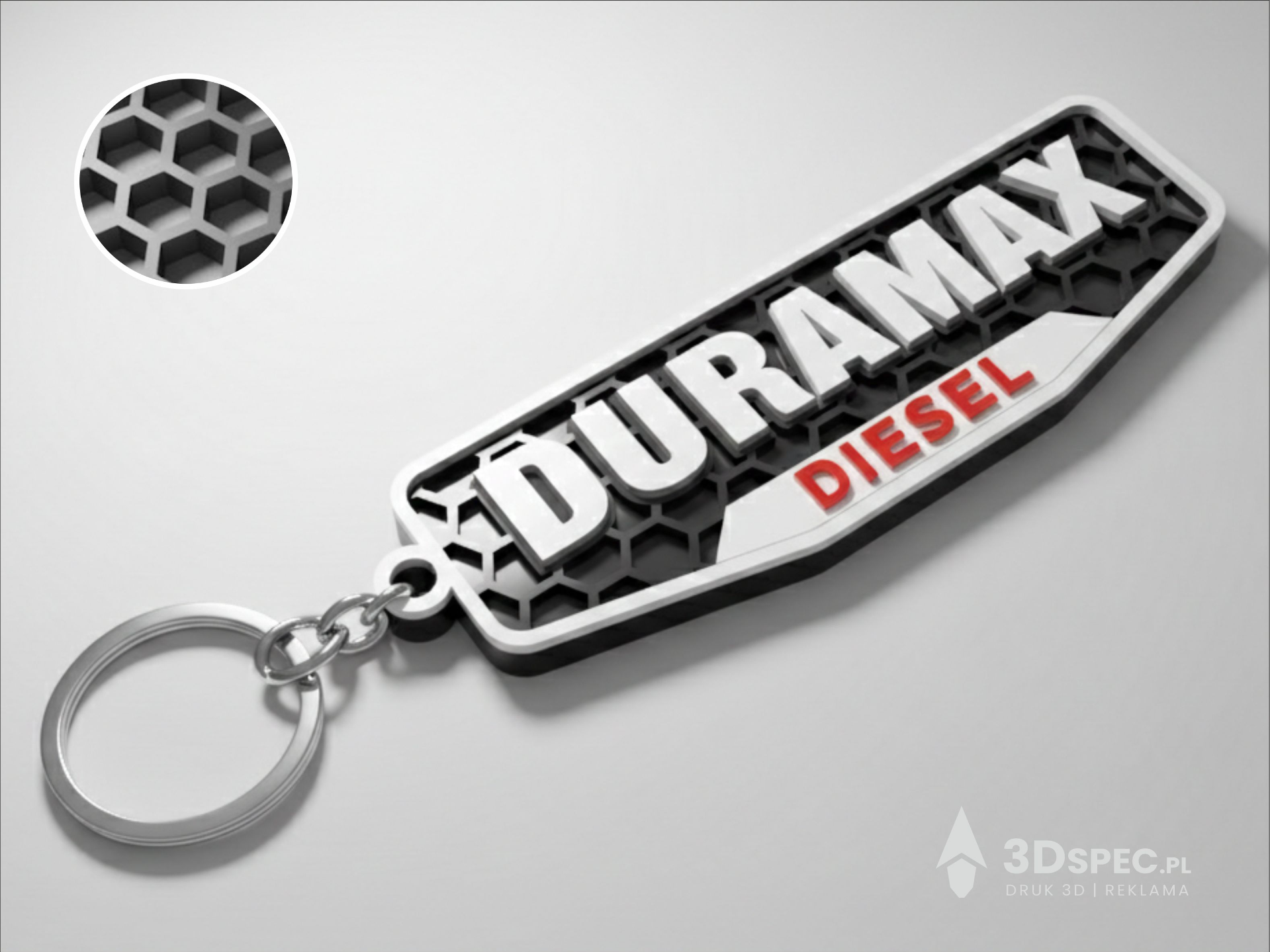 Duramax diesel honeycomb keychain