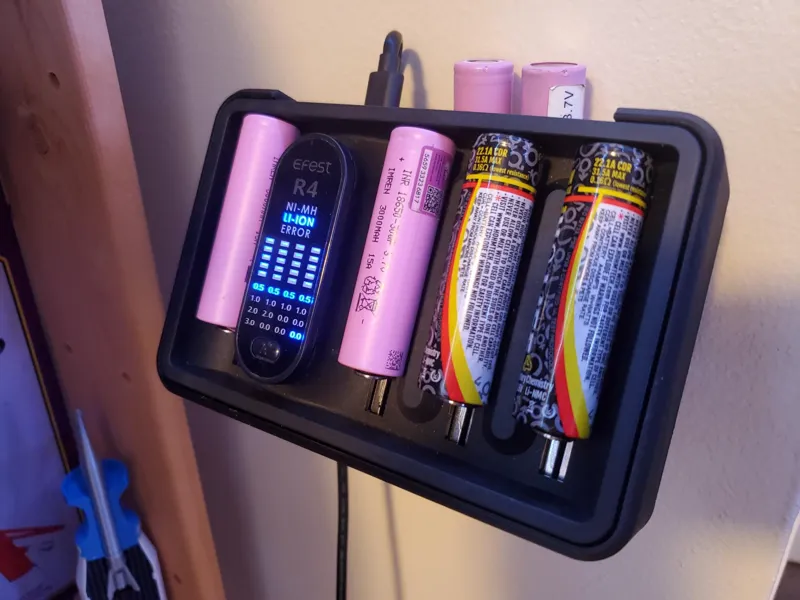 Wall Mount for Efest R4 18650 Battery Charger