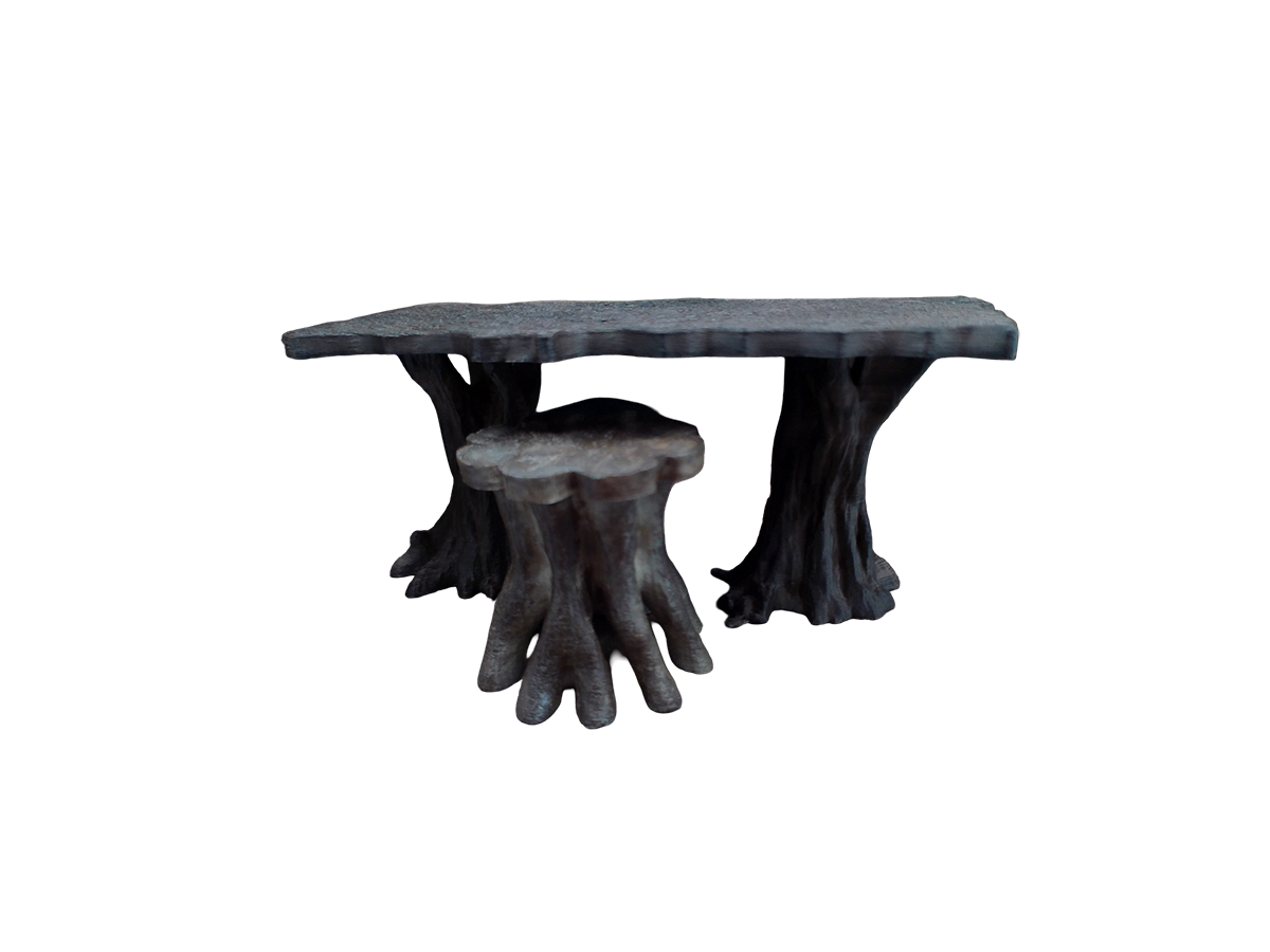 Miniatura 1 do modelo 3D WLM - Witch's Magic Root Table & Stool