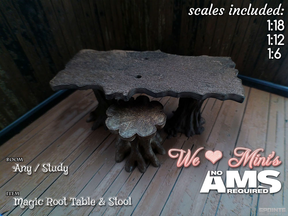 WLM - Witch's Magic Root Table & Stool