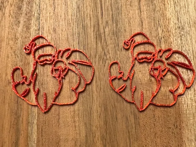 Santa Silhouette Christmas Earrings