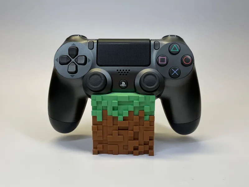 Grass Block PS4 Controller Stand 