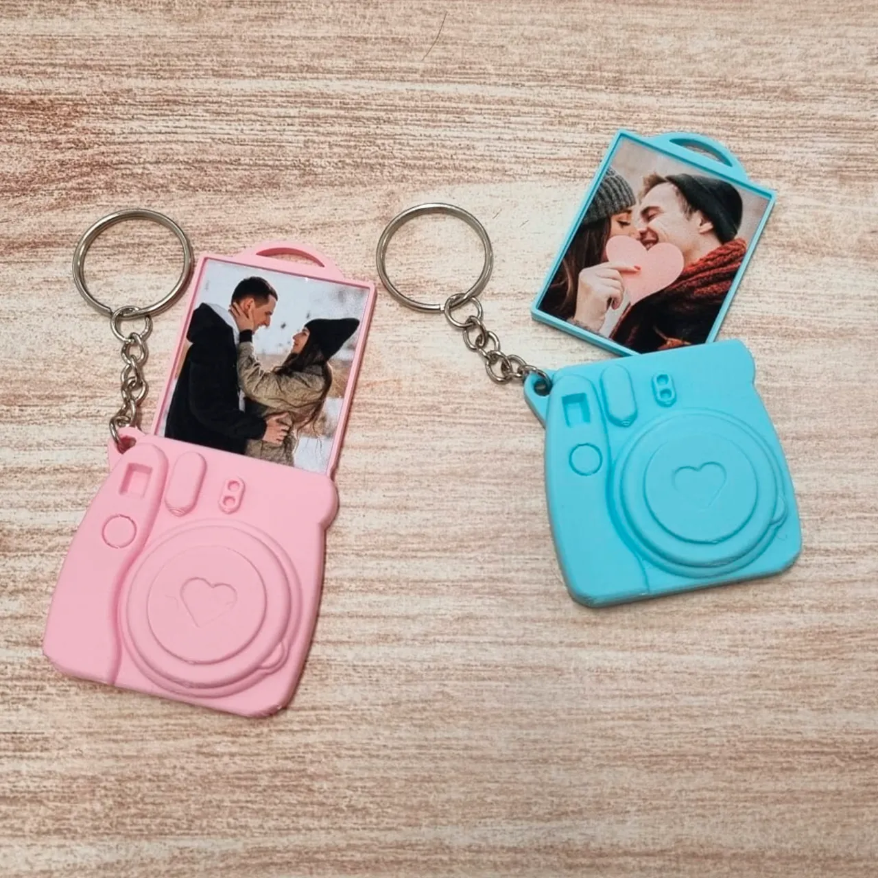 Instax Retro Style Camera Keychain + Photo Holder view 2