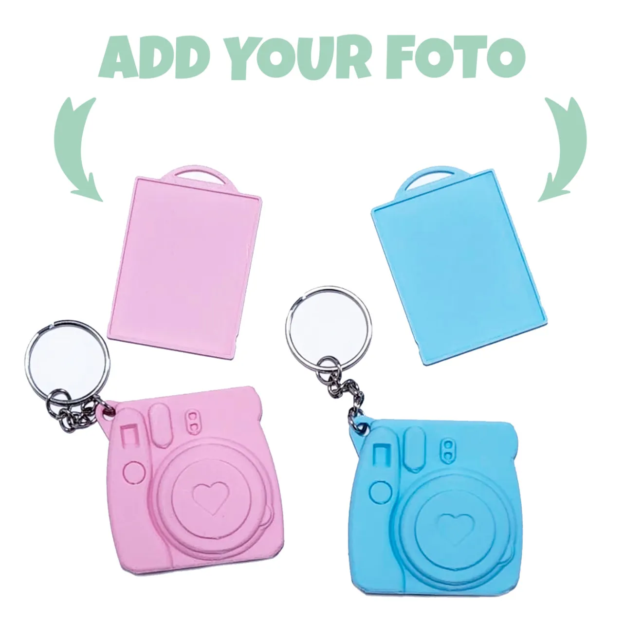 Instax Retro Style Camera Keychain + Photo Holder view 4