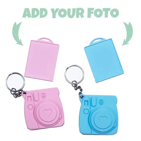 Instax Retro Style Camera Keychain + Photo Holder view 4