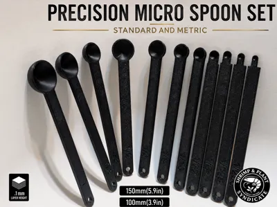 Precision Micro Spoons Metric & Standard Sizes