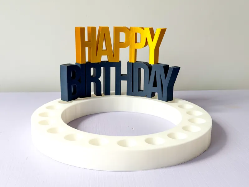 Party Wreath - Happy Birthday BIG Motif Plug