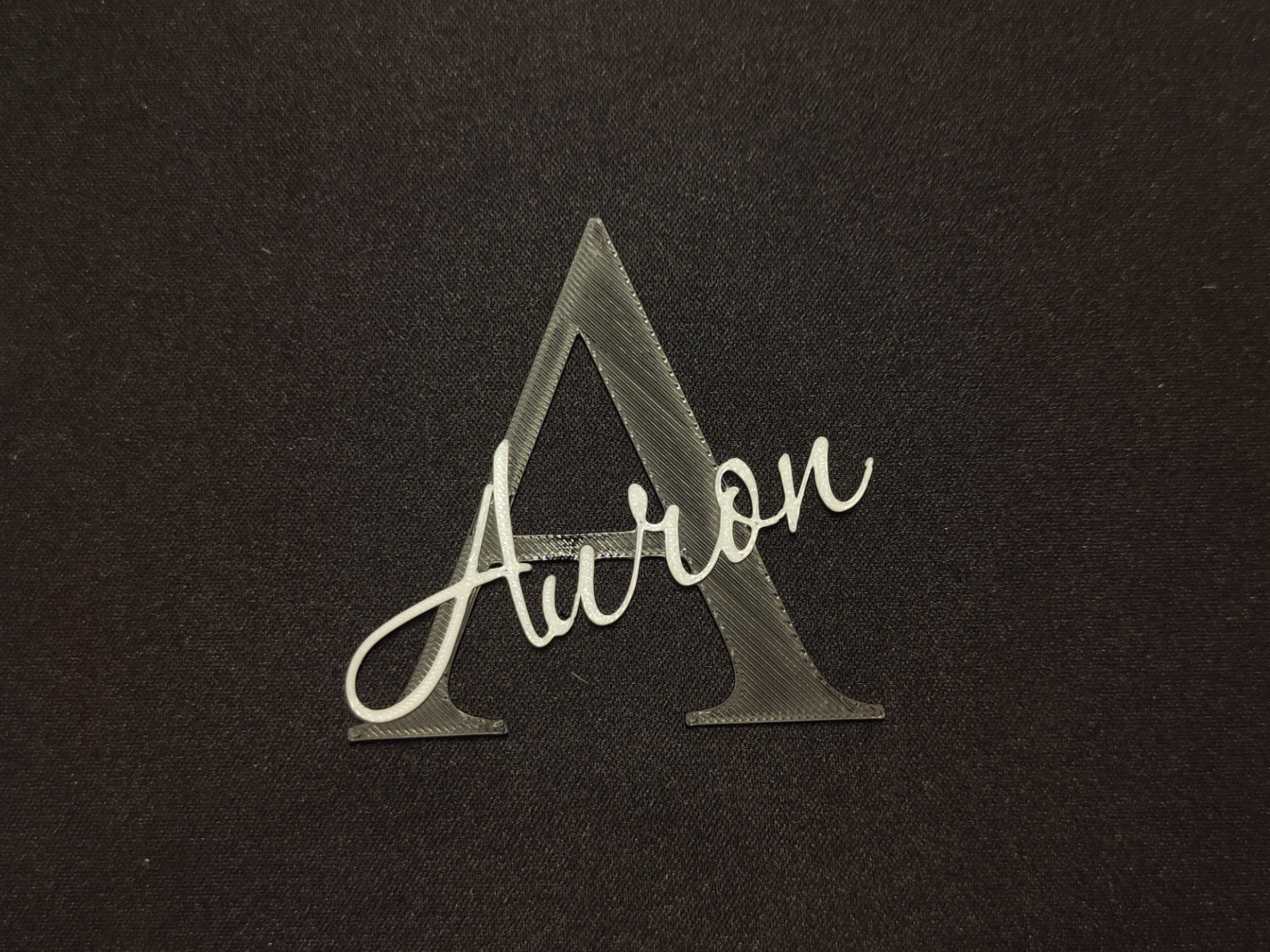 Door Name, Door Sign "Auron" – 2-Color, 6mm Thick