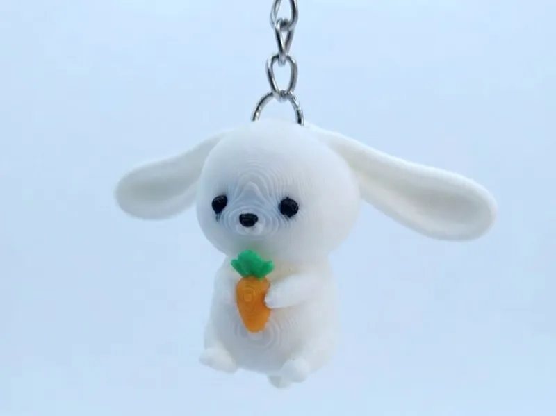 Cute bunny keychain with magnet
