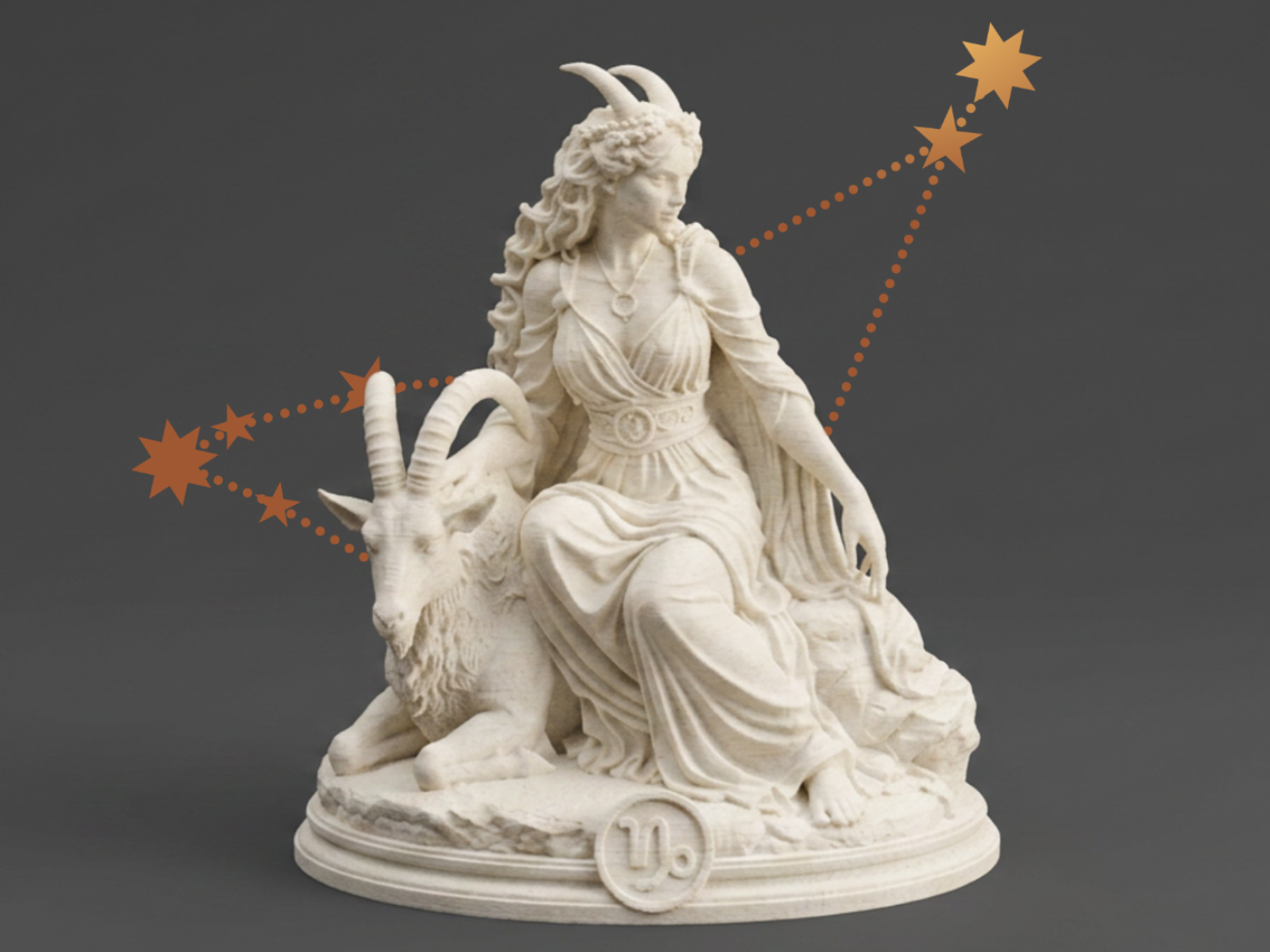 Capricorn Zodiac – Sea Goat Goddess Figurine
