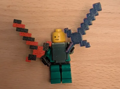 Minecraft Sword Multi-Color for Brick People
