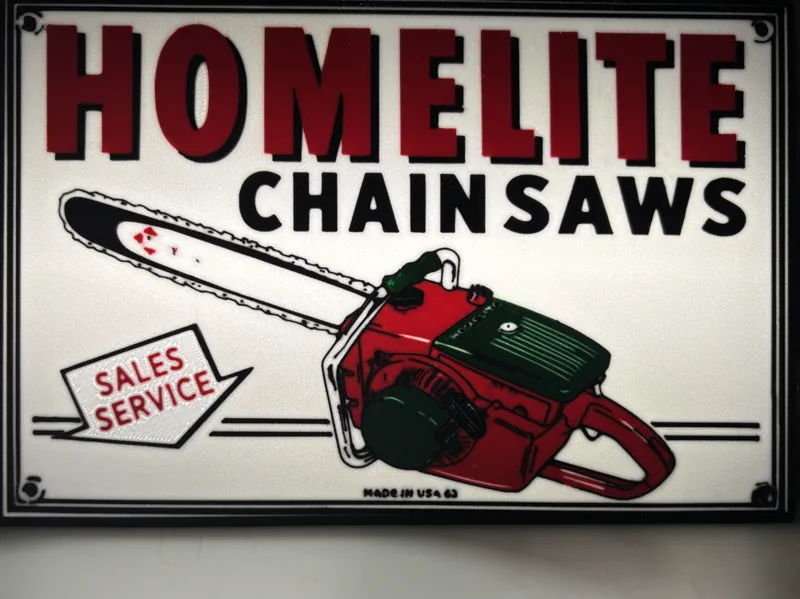 Homelite Chainsaw Sign