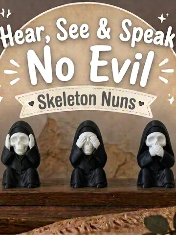 Adorno temático: Hear, See & Speak No Evil Skeleton Nuns — vista de referencia 2