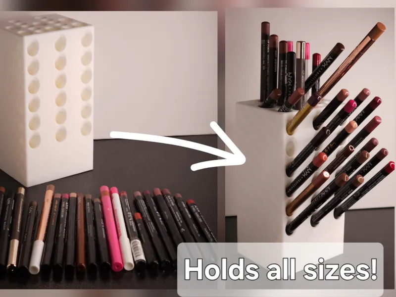 32 Slot Lip Liner Holder Makeup Organizer