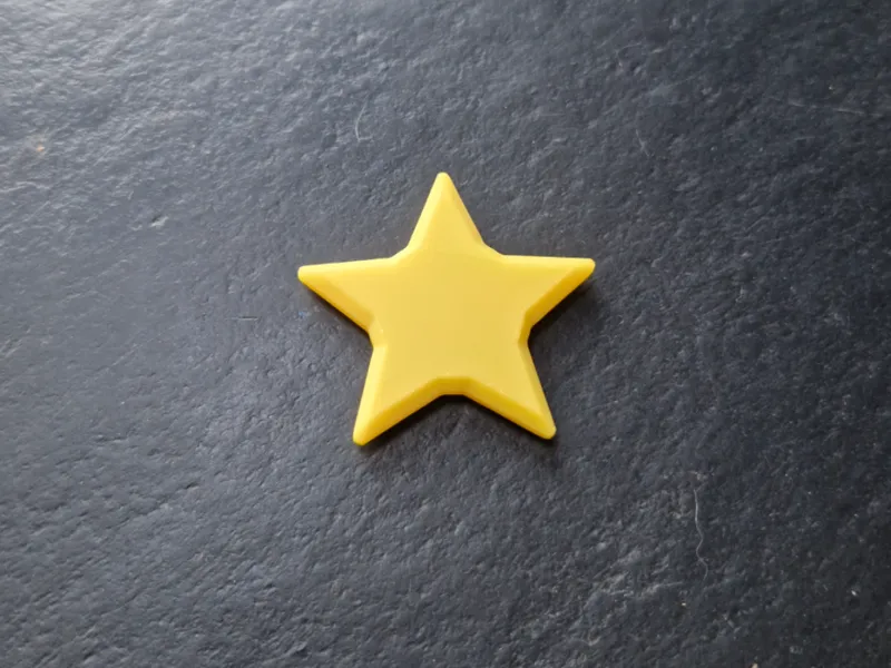 Bright Yellow Star Fridge Magnet