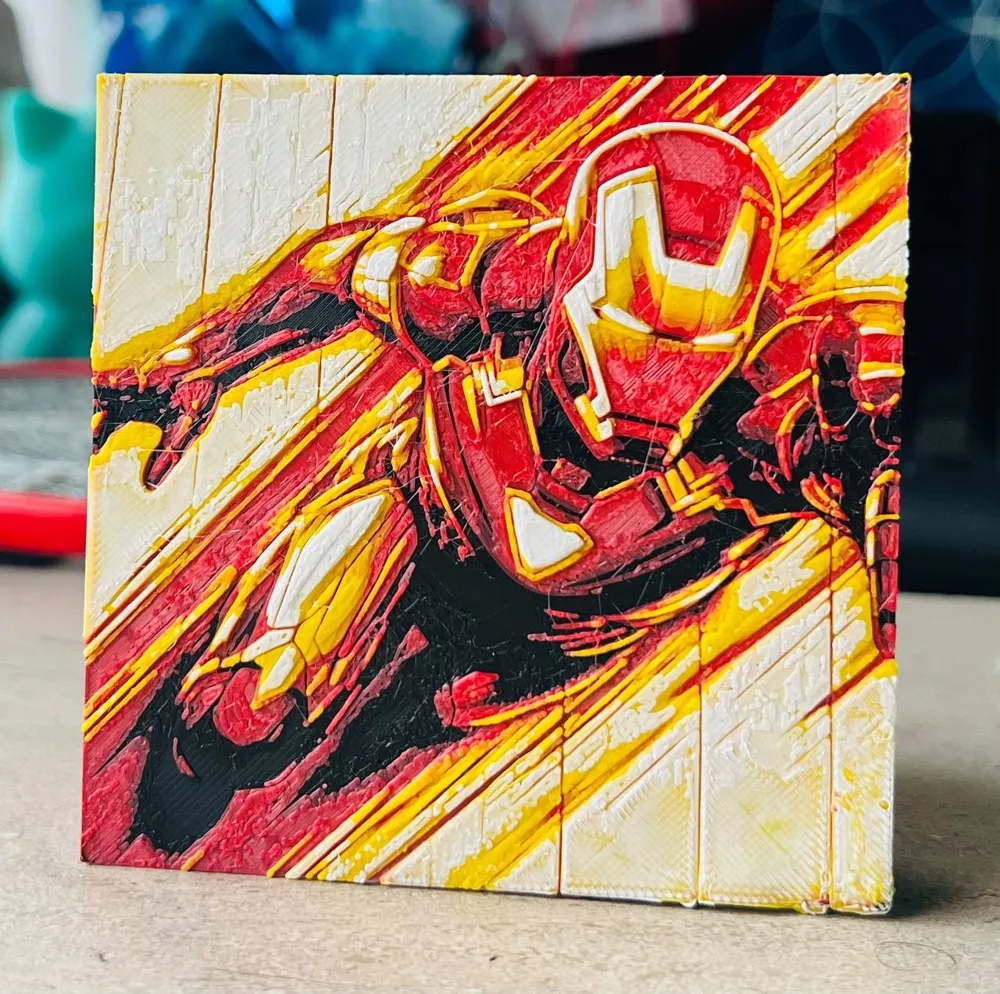 Iron Man Hueforge 4 colors - Free 3D Print Model - MakerWorld