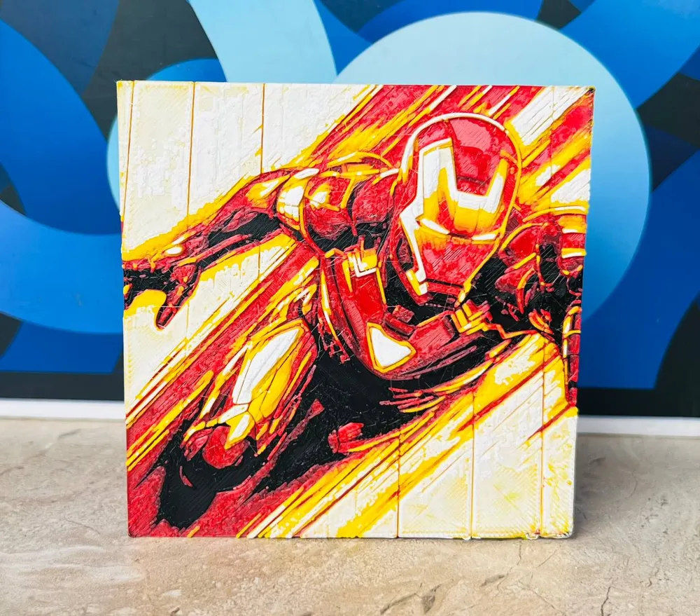 Iron Man Hueforge 4 colors - Free 3D Print Model - MakerWorld