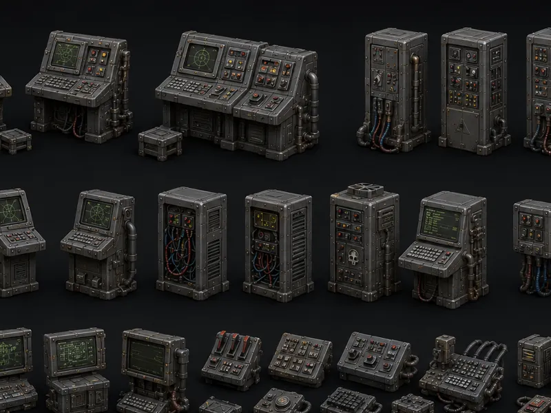 computer and control panel greeble pack