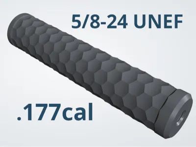 High Power Moderator Hexagon .177 (5/8-24 UNEF)