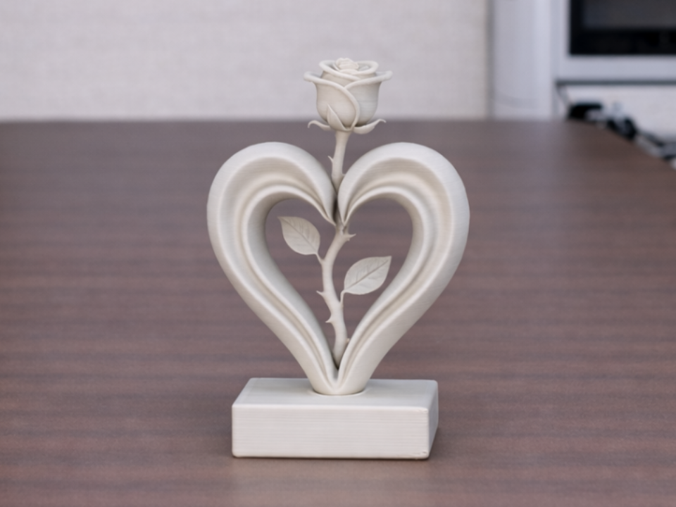 Cracked Heart Rise Sculpture