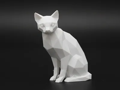 Low polygon cat