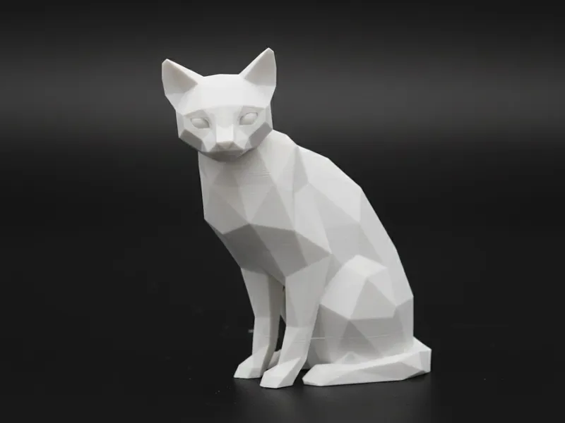 Low polygon cat