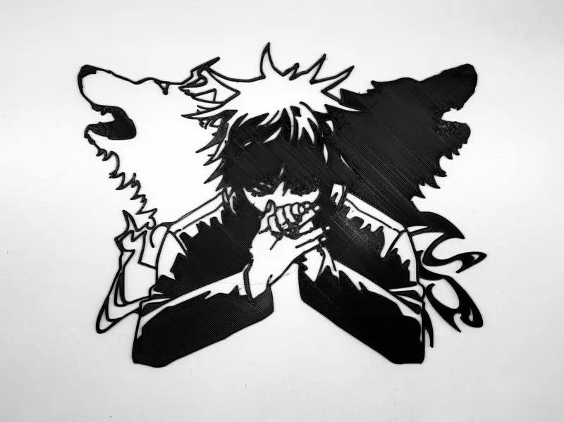 Megumi Fushiguro Divine Dogs wall art