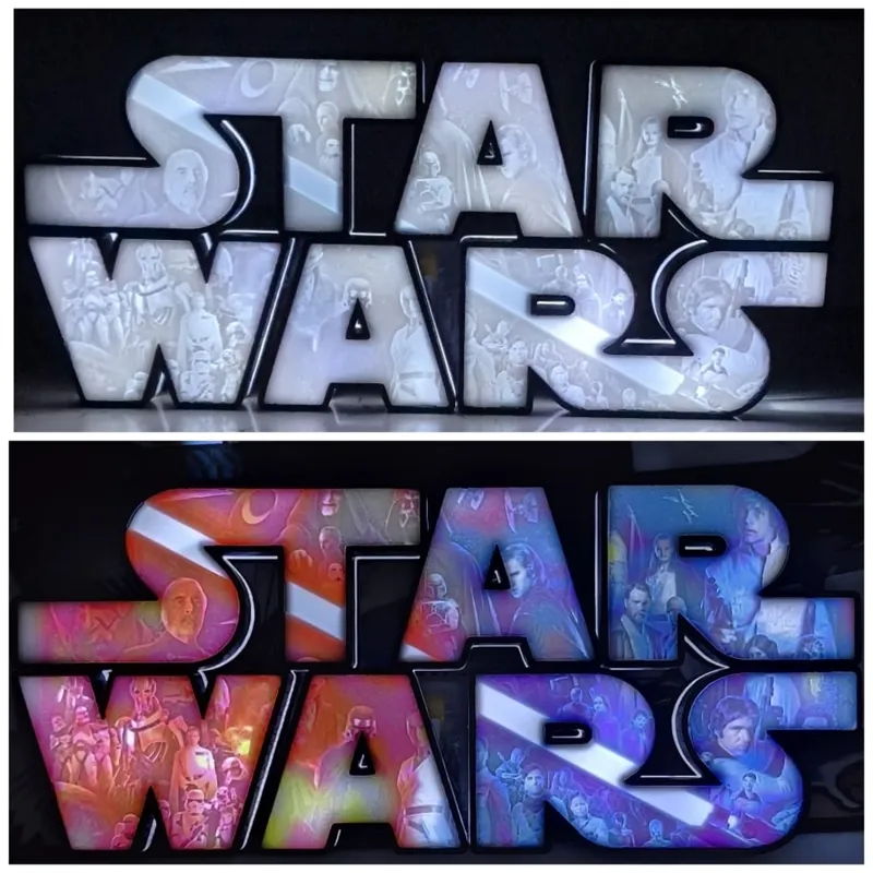 Star Wars inspired Lithophane Lightbox LED Lamp 
