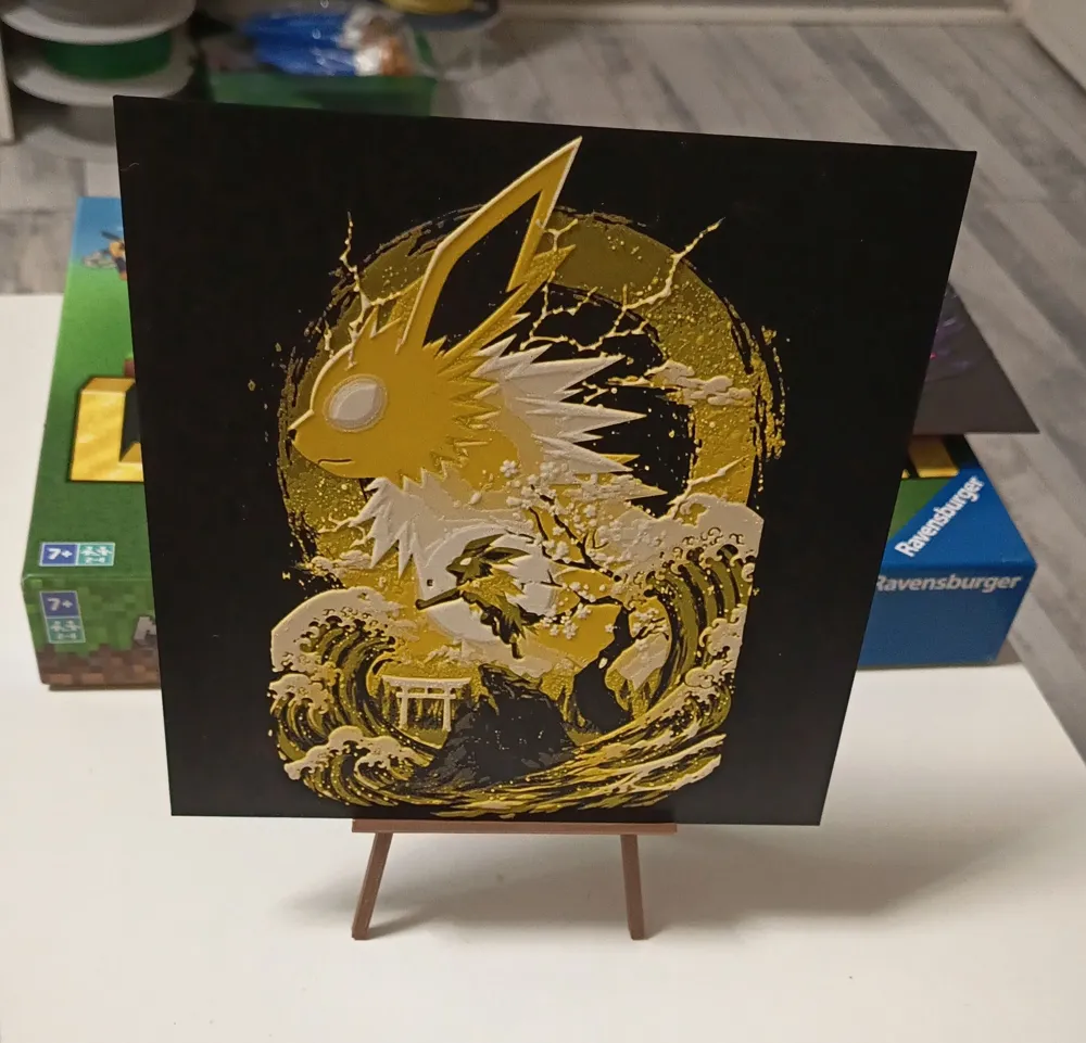 Pokemon Jolteon Hueforge - Free 3D Print Model - MakerWorld
