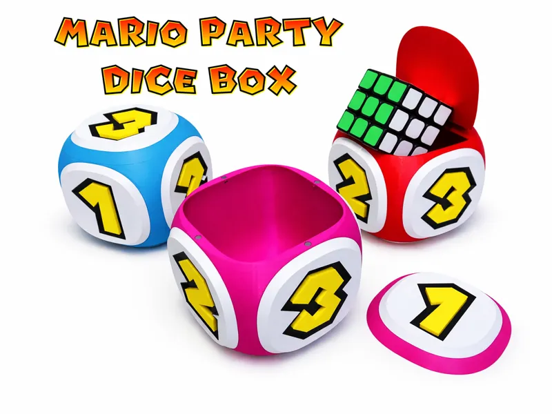 Mario Party Dice Storage Box – 11 cm Cube
