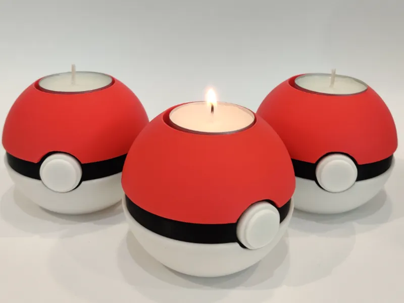 Pokeball Candle Stand
