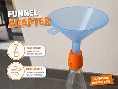 Bottle Funnel Adapter with Vent Channels